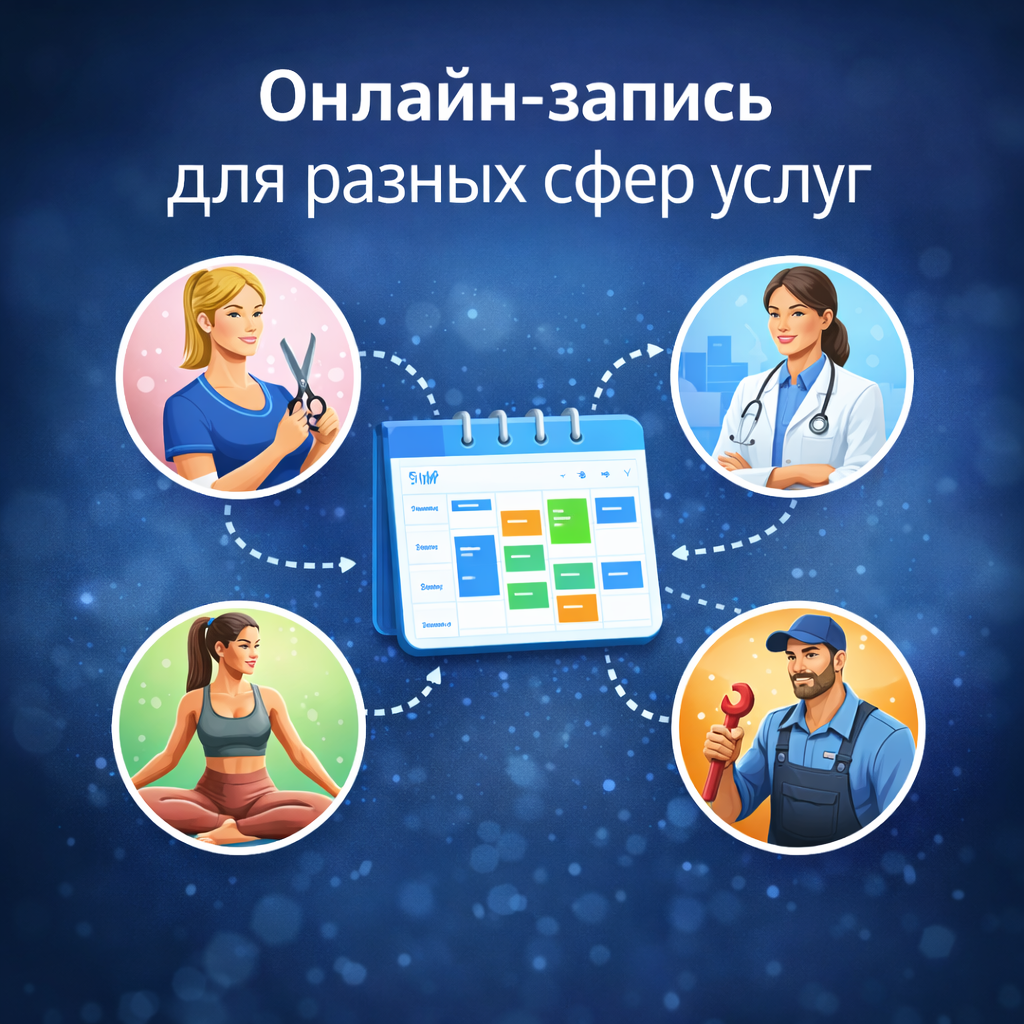 Онлайн-запись для разных сфер услуг